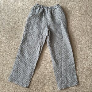 Deiji Studios Linen Check Easy Trousers